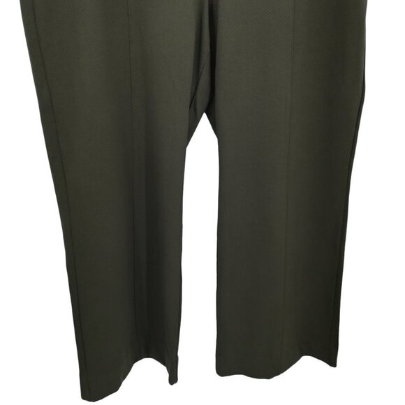 Cabi Academy Trousers Olive Green Side Zip High Waist Wide Leg Career Pockets - Picture 4 of 10